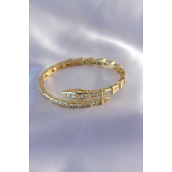 Mey İthalat® VIP Seri Yılan Model Gold Renk Kadın Kelepçe Bileklik