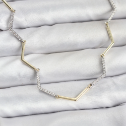 Mey İthalat® VIP Seri Zikzak Model Kadın Kolye