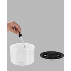 Mey İthalat® Volkan Efektli Aroma Difüzörü – Sessiz Çalışma, Otomatik Kapanma ve LED Işık