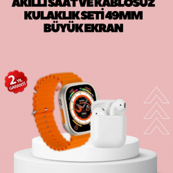 Mey İthalat® Watch 9 Max Akıllı Saat 45 mm Geniş Ekran Kulaklık Seti