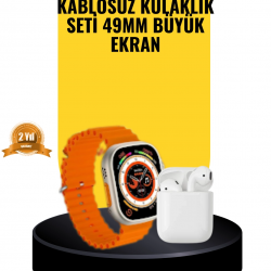 Mey İthalat® Watch 9 Max Akıllı Saat Sesli Görüşme Özellikli Kulaklık Seti