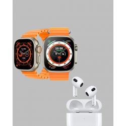 Mey İthalat® Watch 9 Max Akıllı Saat ve Kablosuz Kulaklık Seti 2 Kordonlu Sesli Görüşme Özellikli