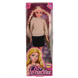 Mey İthalat® WG-115527 Kazaklı Örgü Saçlı Bebek 29 cm -Vardem Oyuncak