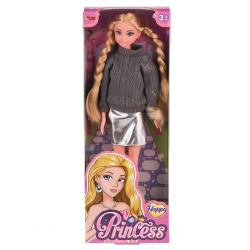 Mey İthalat® WG-115527 Kazaklı Örgü Saçlı Bebek 29 cm -Vardem Oyuncak