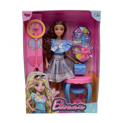 Mey İthalat® WG66956 -Kutulu Güzellik Masalı Çantalı Bebek Set 11,5 inç