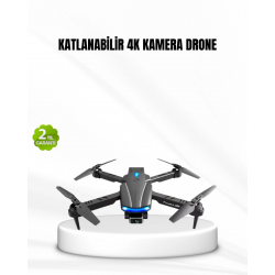 Mey İthalat® Wi-Fi Bağlantılı 4K Drone Katlanabilir ve 360° Takla Özellikli