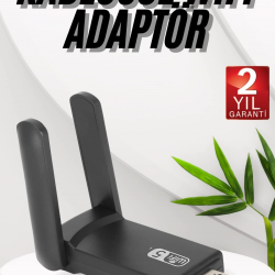 Mey İthalat® Wifi Adaptörü Bt5.0 Wifi 2'si Bir Arada Çift Bantlı Çift Anten