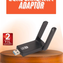 Mey İthalat® Wifi Alıcı Dual Band Usb 3.0 Adaptör Kablosuz Windows 7/8/10/11