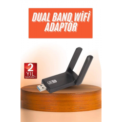 Mey İthalat® Wifi Alıcı Dual Band Usb 3.0 Adaptör Kablosuz Windows 7/8/10/11