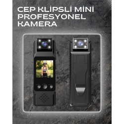 Mey İthalat® WiFi Destekli Mini Kamera – 180° Dönebilen Lens, 1080P Video, TFT Ekranlı