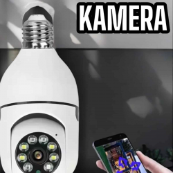 Mey İthalat® Wifi Kamera Duylu Ampul Görünümlü 360 Derece Dönebilen Ev Kamerası