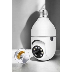 Mey İthalat® Wifi Kamera Duylu Ampul Görünümlü 360 Derece Dönebilen Ev Kamerası