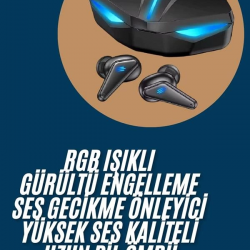 Mey İthalat® Wireless Gaming Kulaklık Mikrofonlu Bluetooth Oyuncu Kulaklığı