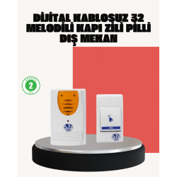 Mey İthalat® Wireless Kapı Zili Pratik ve Zahmetsiz Günlük Kullanım