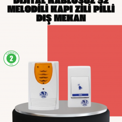 Mey İthalat® Wireless Kapı Zili Pratik ve Zahmetsiz Günlük Kullanım