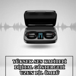 Mey İthalat® Wireless Şarjlı Pembe Akıllı Saat ve Kablosuz Bluetooth Kulaklık Dokunmatik Kontrol
