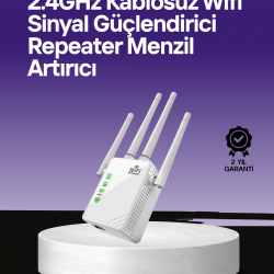 Mey İthalat® WPS Destekli 2.4GHz + 5GHz WiFi Sinyal Güçlendirici