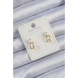 Mey İthalat® Xuping Gold Renk İnci Taşlı Halka Küpe