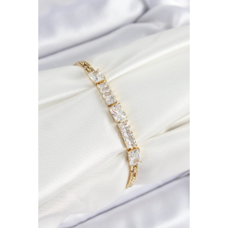 Mey İthalat® Xuping Pirinç Parçalı Su Yolu Model Gold Renk Kadın Bileklik