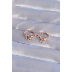 Mey İthalat® XUPİNG Rose Renk Zirkon Taşlı Halka Küpe