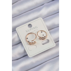 Mey İthalat® Xuping Rose Renk Zirkon Taşlı Su Yolu Küpe