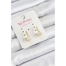 Mey İthalat® Xuping Zirkon Taşlı I Model Gold Renk Kadın Küpe