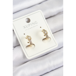 Mey İthalat® Xuping Zirkon Taşlı Kemer Model Gold Renk Kadın Küpe