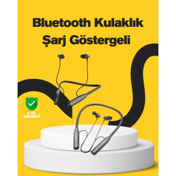 Mey İthalat® Y12 Bluetooth Boyun Bantlı Kulaklık – 100 Saat Pil, Bluetooth 5.3, Dokunmatik Kontrol