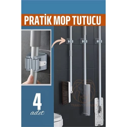 Mey İthalat® Yapışkanlı Pratik Mop Tutucu 4 ADET