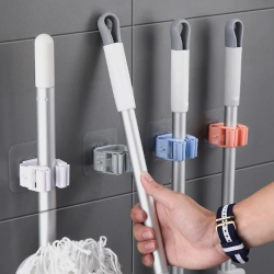 Mey İthalat® Yapışkanlı Pratik Mop Tutucu 4 Adet Beyaz