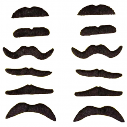 Mey İthalat® Yapışkanlı Takma Bıyık 6 Model 12 Adet Set