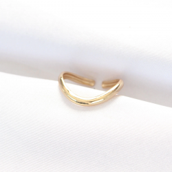 Mey İthalat® Yassı Gold Renk Ayarlanabilir Yüzük