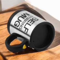 Mey İthalat® Yazılı Kupa Kendi Kendini Karıştıran Mikser Kupa Termos Bardak