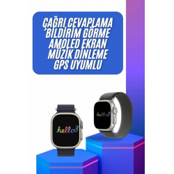 Mey İthalat® Yeni Nesil 3 Kordonlu Kol Saati 49 MM Amoled Ekran Akıllı Saat