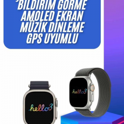Mey İthalat® Yeni Nesil 3 Kordonlu Kol Saati 49 MM Amoled Ekran Akıllı Saat
