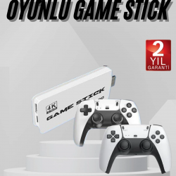 Mey İthalat® yeni nesil 3D 4K 2000 Oyunlu Game Stick Oyun Konsolu Çift Konsol