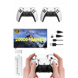 Mey İthalat® yeni nesil 3D 4K 2000 Oyunlu Game Stick Oyun Konsolu Çift Konsol