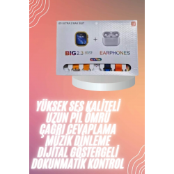 Mey İthalat® Yeni Nesil 7 Kordonlu Arama Bildirim Özellikli Kulaklık Hediyeli Akıllı Saat