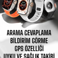 Mey İthalat® Yeni Nesil Akıllı Saat Adımsayar, GPS, Nabız Ölçer, Uyku ve Sağlık Takibi