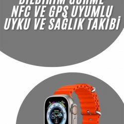 Mey İthalat® yeni nesil Akıllı Saat Android ve İOS Uyumlu 49 MM NFC Özelliği GPS Takibi