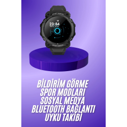 Mey İthalat® Yeni Nesil Akıllı Saat Bluetooth Bağlantılı Android ve İOS Uyumlu