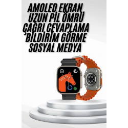 Mey İthalat® Yeni Nesil Akıllı Saat Müzik Dinleme Bildirim Görme Sesli Asistan Desteği