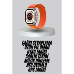 Mey İthalat® Yeni Nesil Akıllı Saat Uyku ve Sağlık Takibi Titeşimli Sesli Arama Mesaj ve Bildirim Görme