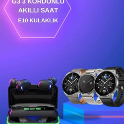 Mey İthalat® Yeni Nesil Akıllı Saat Ve Bluetooth Kulaklık Titreşim Bildirimleri Uyku Takibi