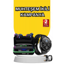 Mey İthalat® Yeni Nesil Akıllı Saat Ve Bluetooth Kulaklık Titreşim Bildirimleri Uyku Takibi