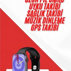 Mey İthalat® Yeni Nesil Akıllı Saat Ve Kulaklık Seti Gümüş Kasa Zarif Tasarım Çok Fonksiyonlu