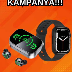 Mey İthalat® Yeni Nesil Akıllı Saat ve Ucuz Kaliteli Bluetooth Kablosuz Kulaklık Amoled Ekran