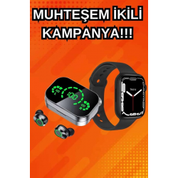Mey İthalat® Yeni Nesil Akıllı Saat ve Ucuz Kaliteli Bluetooth Kablosuz Kulaklık Amoled Ekran