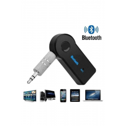 Mey İthalat® Yeni Nesil Bluetooth Aux Araç Kiti Siyah TV Tablet Telefon Araç Araba