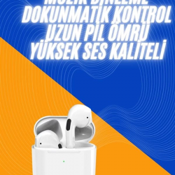 Mey İthalat® Yeni Nesil Bluetooth Kulaklık Beyaz Çağrı Cevaplayabilen Kablosuz